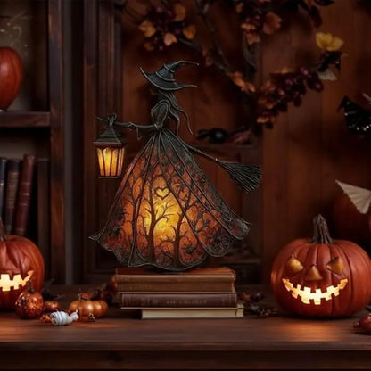 🧙‍‍♀️Boszorkánylámpa, egy hátborzongató gótikus lámpásdekoráció, egyedi asztali lámpa dísz, állólámpa, alkalmas otthonra, verandára, irodába, partidekorációnak és ajándéknak is.