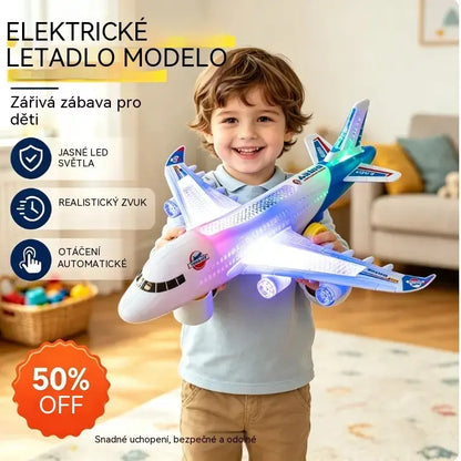 🥳🔥 Nabídka za poloviční cenu! 📣✈️ Model elektrického letadla s realistickými zvuky motoru a blikajícími LED světly.