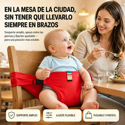 👶✨Cinturón de Seguridad Portátil para Trona de Bebé | Arnés Universal para Silla de Comida Infantil | Ideal para Viajes y Salidas con Niños