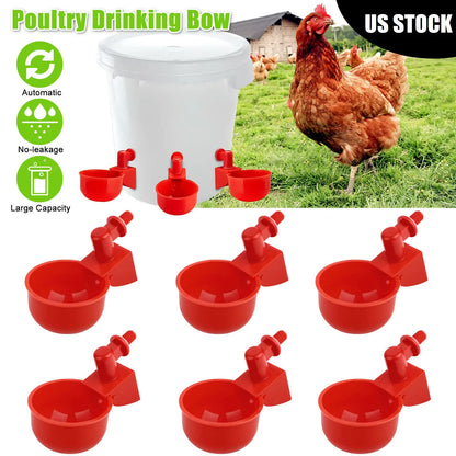 【10 piezas】Los bebederos automáticos para aves de corral proporcionan un suministro continuo de agua sin desperdicio y son fáciles de instalar en las tuberías.