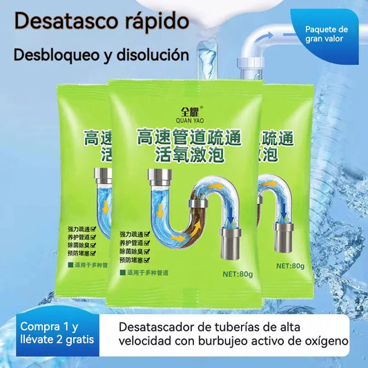 【3 bolsas por 23 euros】Polvo efervescente limpiador de tuberías