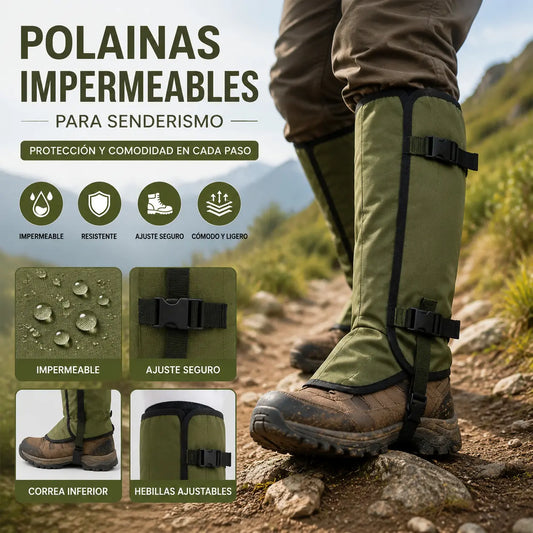 Calentadores de piernas impermeables para senderismo al aire libre, protección contra mordeduras de serpiente，Polainas impermeables para senderismo y aventuras al aire libre