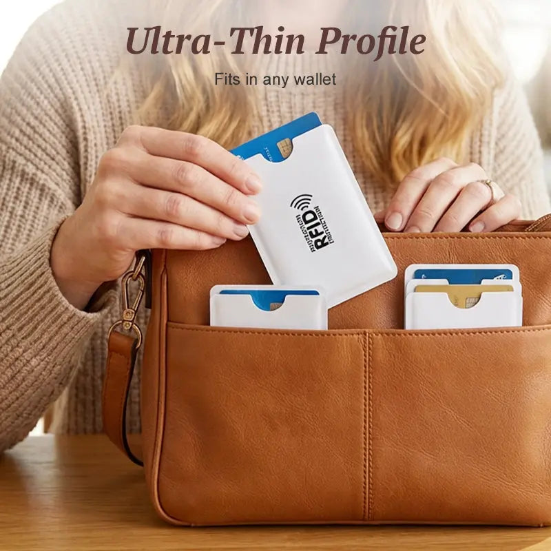 【8 piezas】🔒 8 Fundas con Bloqueo RFID para Tarjetas – Protección para Tarjetas Bancarias e Identificación