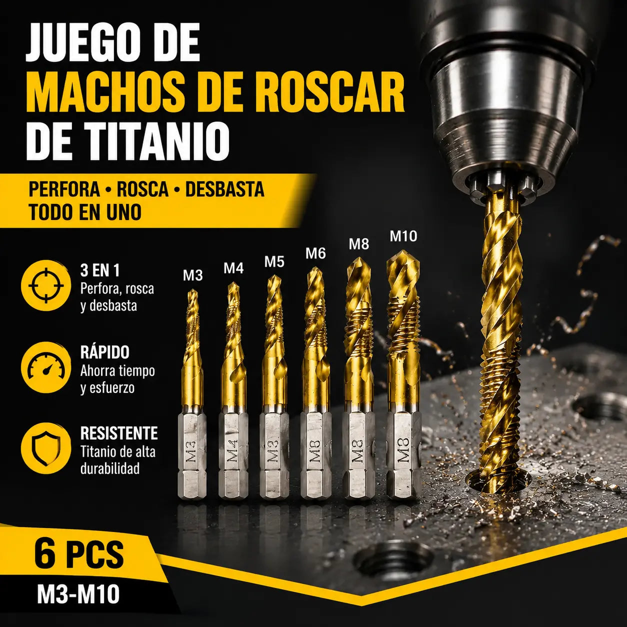 🔥（12 piezas）🧰🔩 Juego de brocas multiusos