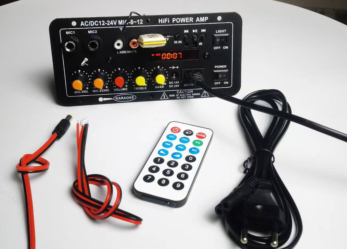 🔥Niska cijena ograničenog trajanja🔥12V/24V Bluetooth DSP pojačalo s ekranom, TF/USB utor, za automobilske sustave
