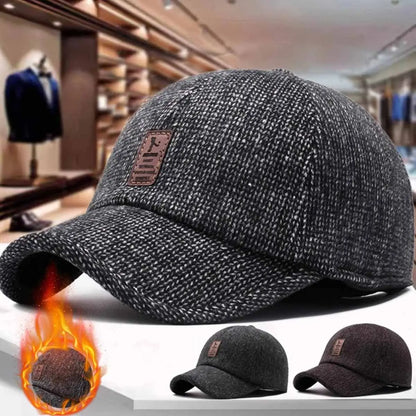 Nueva gorra de béisbol cálida para hombre, con protección para las orejas