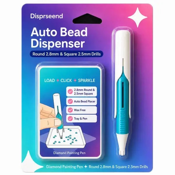 ⏰ Último día: 50 % de descuento – 💎 Set de bolígrafo dispensador automático y bandeja para Diamond Painting