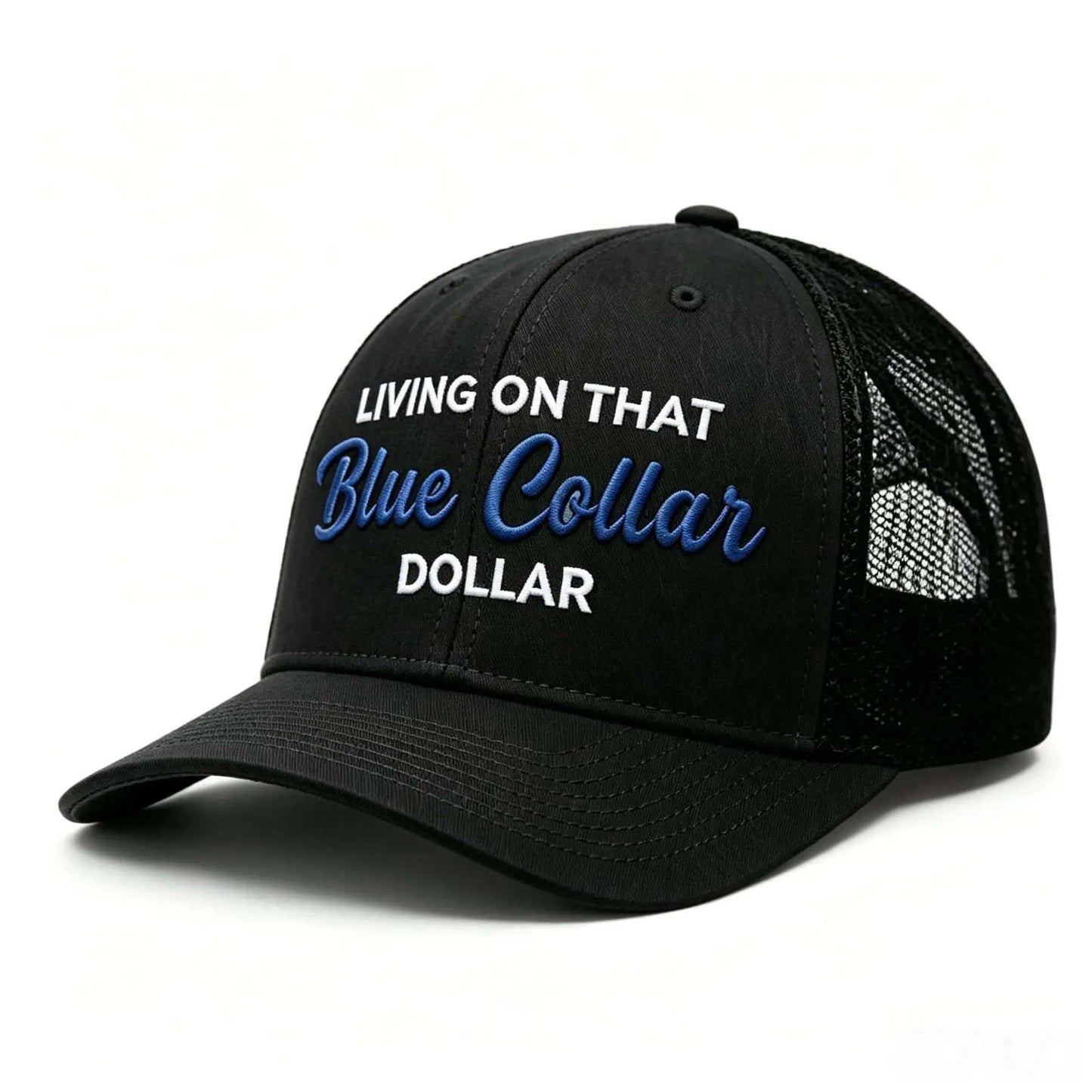 🧢Gorra de béisbol ajustable de malla con eslogan de estilo europeo y americano para ropa de trabajo.