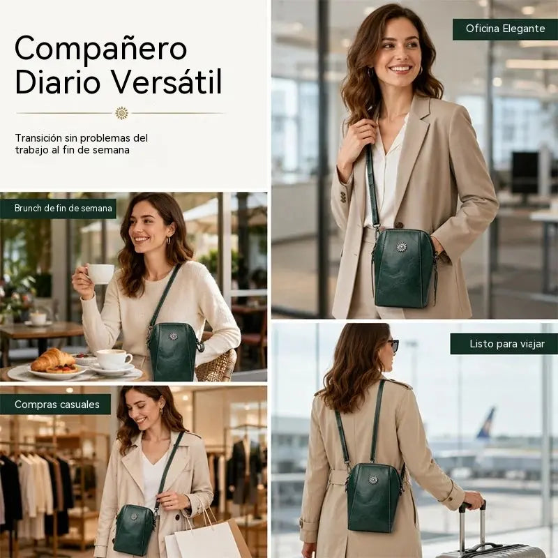 👜🎀 Oferta por tiempo limitado ⚡Bolso bandolera para teléfono de piel sintética para mujer