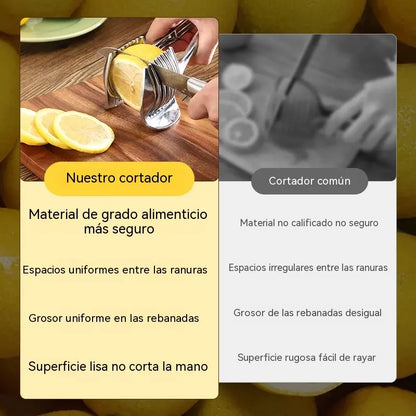 🍅 Cortador Manual de Cocina de Acero Inoxidable | Guía para Cortes Uniformes de Tomate, Limón, Cebolla y Más