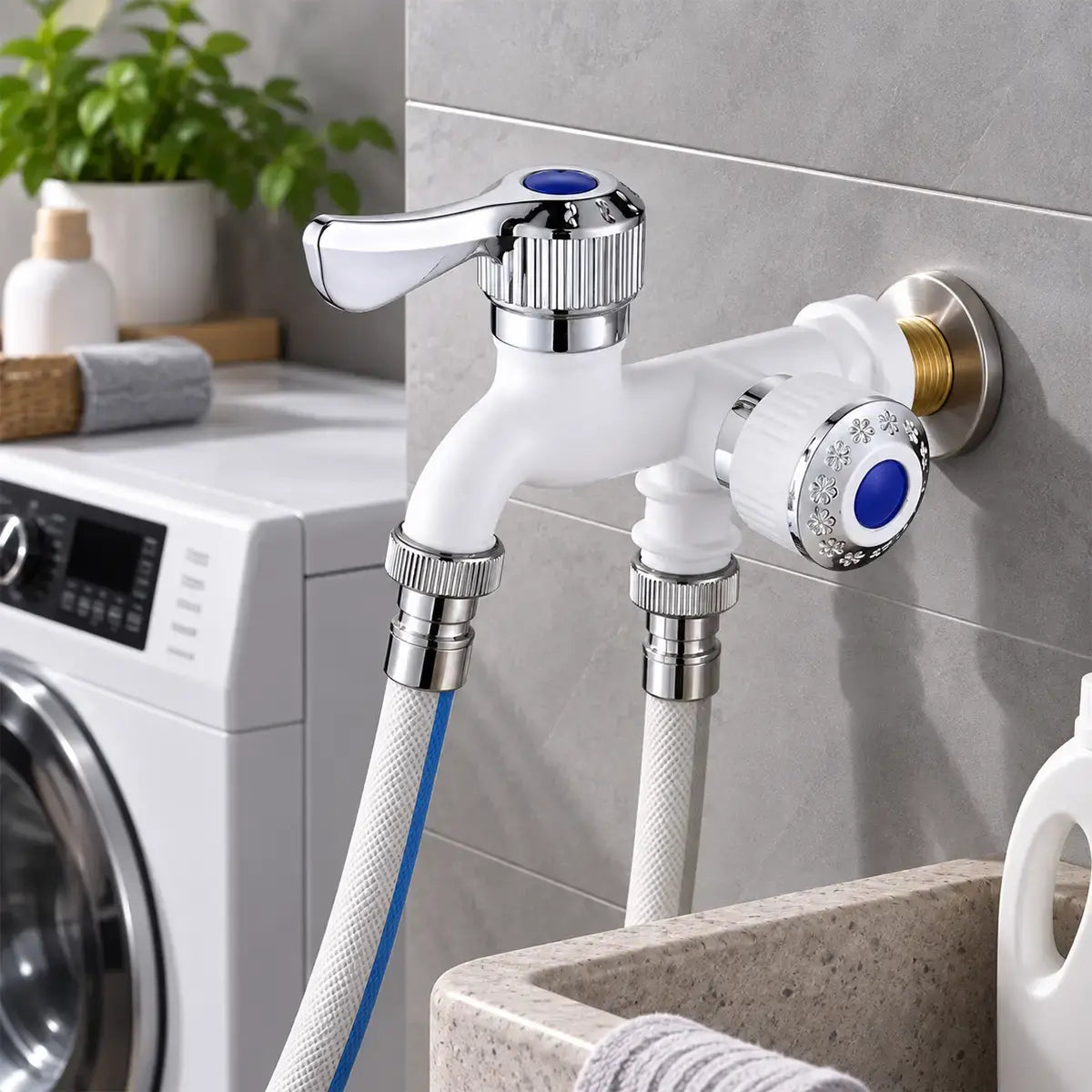 🚰🔧 Adaptador de Grifo 2 en 1 | Divisor de Agua con Doble Salida y Control Independiente, Antisalpicaduras y Resistente al Frío