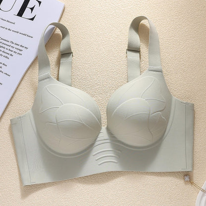 【Compra 1 y llévate 1 gratis】Ropa interior sin costuras de tallas grandes para mujer, sujetador push-up y de soporte para evitar la flacidez y la expansión hacia afuera.