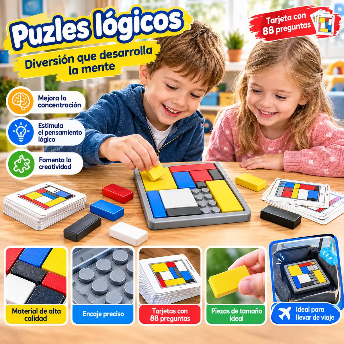 Rompecabezas educativo para niños, juguete para la primera infancia