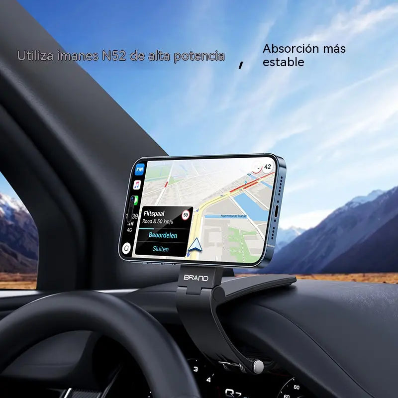 Soporte magnético para salpicadero de coche, plegable, para teléfono y navegador