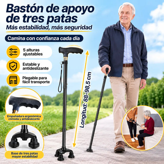 🦯🔦Bastón de senderismo plegable de aleación de aluminio con luz / Bastón telescópico con luz – 👴Bastón multifuncional antideslizante para personas mayores