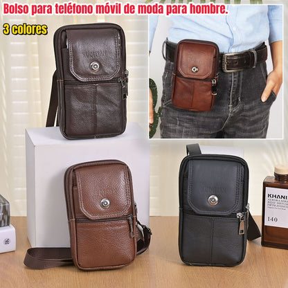 🔥【Oferta limitada de fin de año: 50 % de descuento】Bolso portátil para teléfono con diseño híbrido (crossbody y bandolera) para hombre