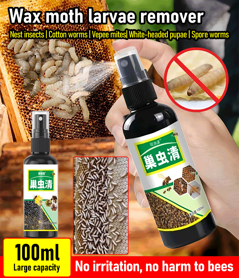 🐝【6 botellas】Spray natural contra la polilla de la cera 🌿 | Seguro y no tóxico — ✨ Con solo una ligera pulverización, garantizas la seguridad y la tranquilidad de tus abejas 💧