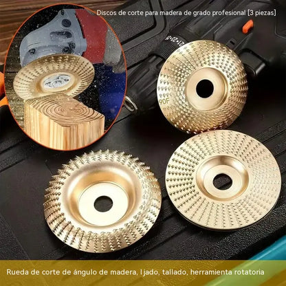 ⚙️🧰【3 piezas】Disco multifuncional para dar forma a la lijadora angular para madera