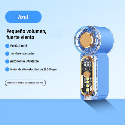 Ventilador pequeño portátil de alta velocidad y larga duración.