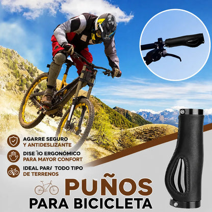 🚴 ¡50% OFF! Puños Ergonómicos Antivibración para Bicicleta con Apoyo de Palma 🔥