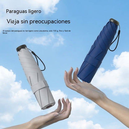 🌂🌂 Paraguas portátil ultraligero para todo tipo de clima con protección UV.