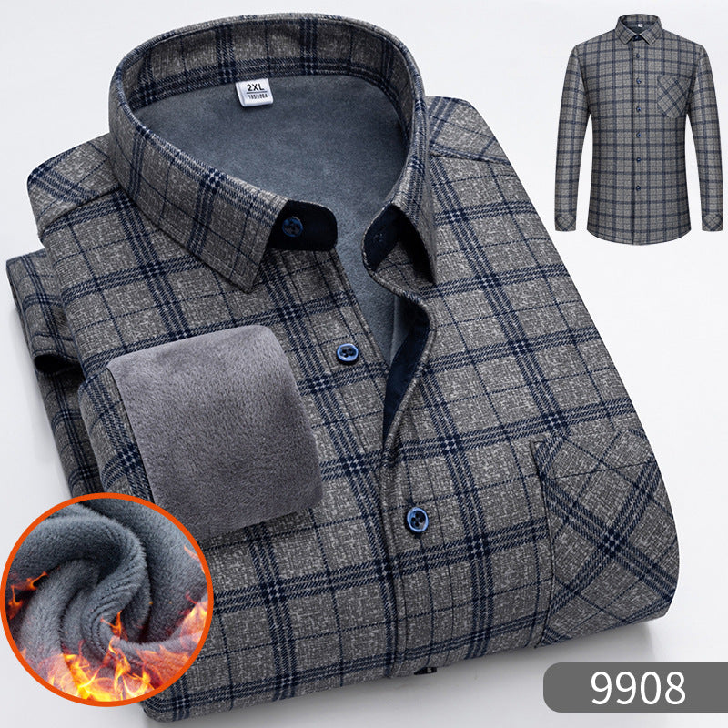 ⏳✨【Poloviční cena】1 kus: 670 Kč 👔【L-5XL】Teplá společenská košile s dlouhým rukávem