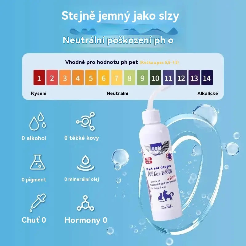 🎉【240ml】【Kupte 1 a získejte 1 zdarma】2 kusy 550Kč🎉Čistič uší pro psy a kočky