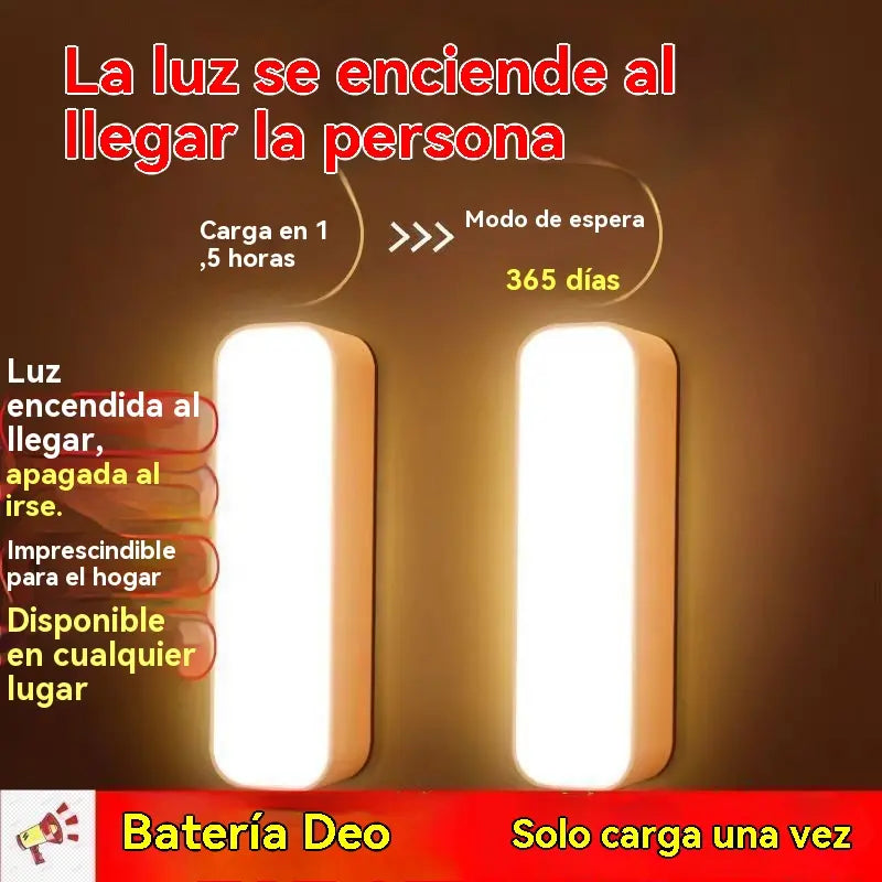 【Juego de 4 piezas】🏡💡Luz LED inteligente con sensor de presencia, fácil de cargar y práctica.
