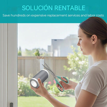 🦟【12cm *5 m】Cinta autoadhesiva casera para reparar mosquiteras