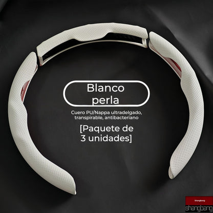 Volante de cuero para coche, adecuado para todas las estaciones, antideslizante, absorbe el sudor y resistente al desgaste.