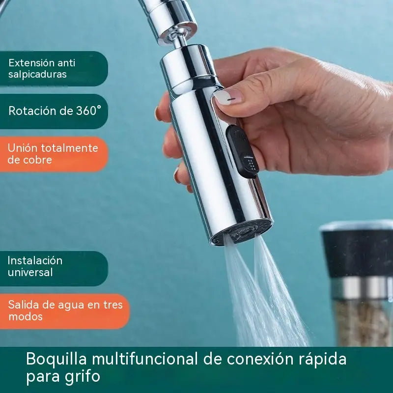 Aireador de grifo giratorio: ¡movimiento de 360° y ahorro de agua!
