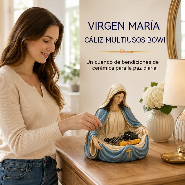 🔥 Último día: 50 % de descuento – Bandeja vaciabolsillos artesanal de la Virgen María