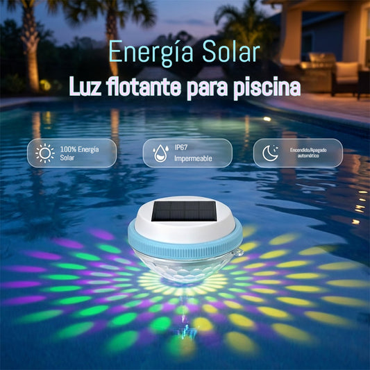 ☀️🌈Luz flotante para piscina alimentada por energía solar con proyección de siete colores que cambian de color💡💦