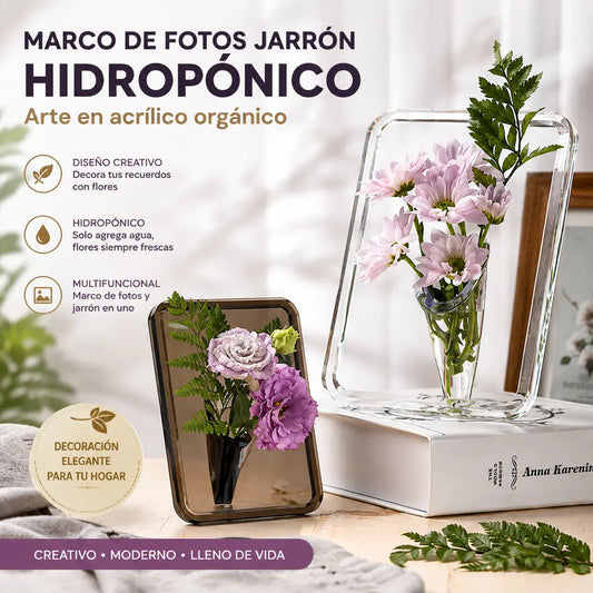 🔥🌼【1 piezas 24 euros】Florero con marco de fotos de escritorio de alta calidad