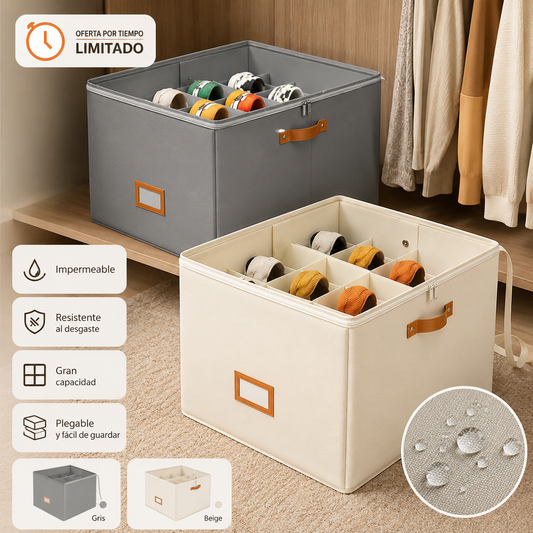 ⏳Oferta por tiempo limitado: 50% de descuento💥 Organizador de zapatos plegable de tela Oxford, caja de almacenamiento