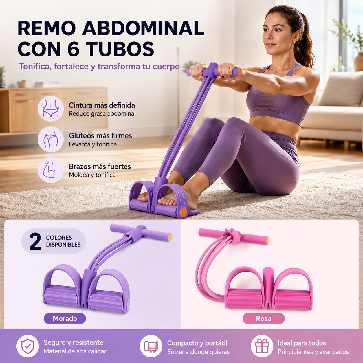 💜 🔥【50%OFF】⏳ Oferta limitada ⏰ Equipo de entrenamiento abdominal