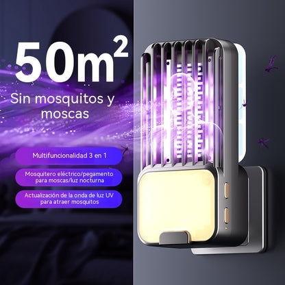 Lámpara eléctrica antimosquitos 3 en 1 con luz nocturna