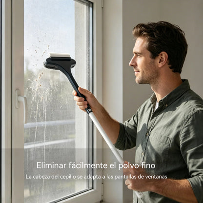 🧼50%OFF✨🧼 Cepillo de limpieza 2 en 1 para ventanas y superficies – Uso dual en seco y húmedo