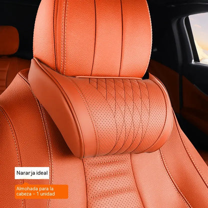 🚗💤 ¡Alivia la fatiga al conducir! Almohada universal de espuma viscoelástica para el cuello y el reposacabezas del coche, cojín ergonómico para viajes largos por carretera.