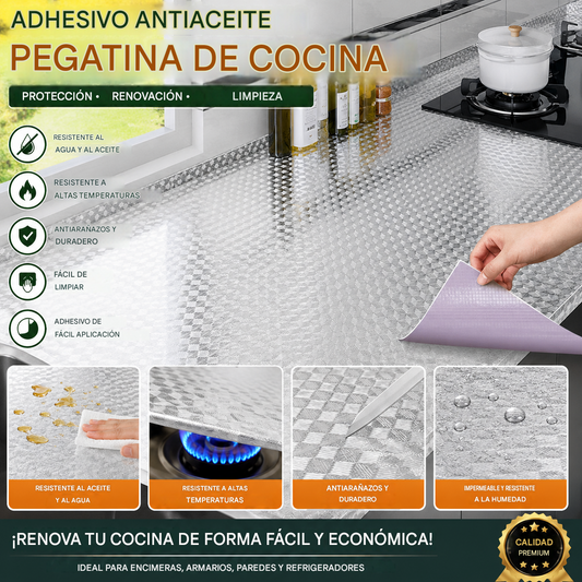 Adhesivos para cocina: pegatinas de pared resistentes al aceite, al agua, al fuego y a las altas temperaturas.