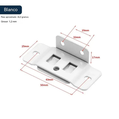 【20 piezas】Conector de accesorios para muebles en forma de L de 90 grados