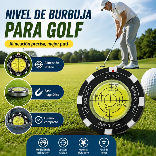 Nivel de golf portátil: una herramienta de puntería profesional para medir de forma rápida y precisa la pendiente del green.