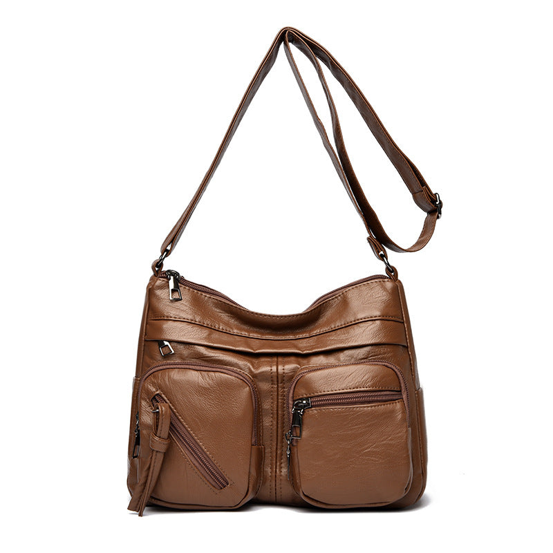 【💥Último día de rebajas💥】Nuevo bolso bandolera multicapa de gran capacidad para mujer, elegante y sencillo.