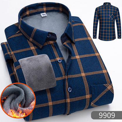 ⏳✨【Poloviční cena】1 kus: 670 Kč 👔【L-5XL】Teplá společenská košile s dlouhým rukávem