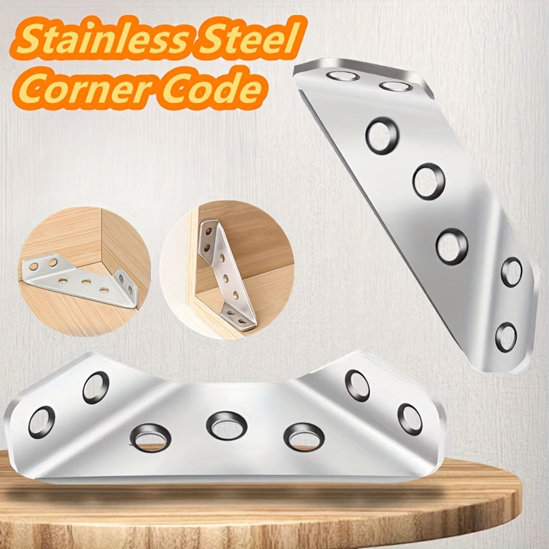 🛍️【20 unidades】🛠️🪑Conector de esquina universal para muebles de acero inoxidable