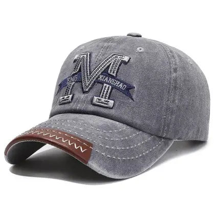 Gorra de béisbol elegante en denim lavado