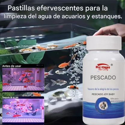 🐟【Compra 1 y llévate 1 gratis】💧 Pastillas efervescentes para limpiar el agua de acuarios y estanques🔥