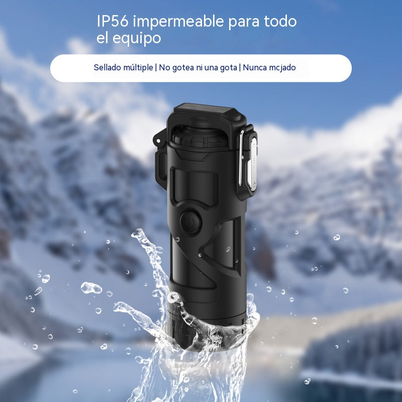 💥💥Linterna portátil multifuncional de alta potencia con encendido por arco doble, sellada e impermeable.