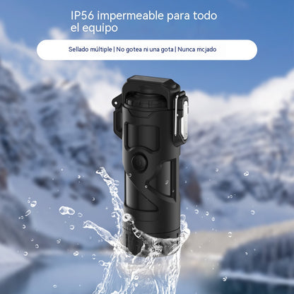 💥💥Linterna portátil multifuncional de alta potencia con encendido por arco doble, sellada e impermeable.