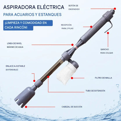 🔥 Limpiador eléctrico de sustrato para acuarios